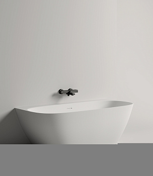 Ванна из искусственного камня Salini SOFIA 102522M 170х80 пристенная асимметричная